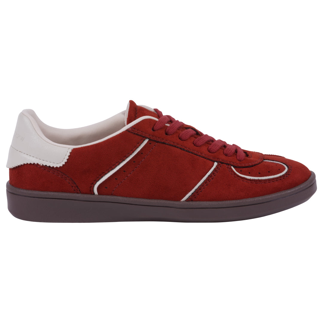 Women's Milan Chocolate Suede Lace up Sneaker Chocolate Suede view 3 (shoe) - kizik women's milan sneak - shop at us.meeeshop