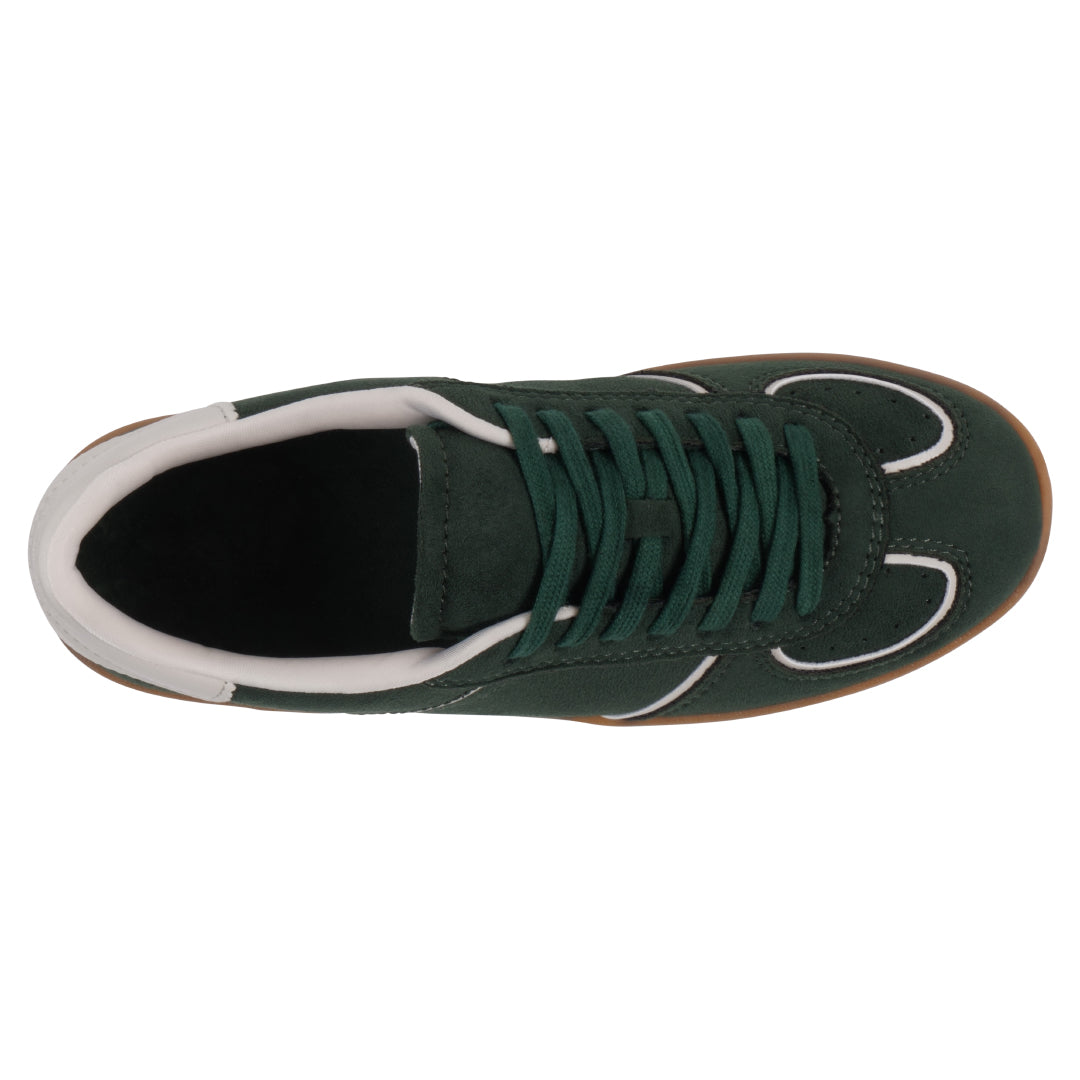 Women's Milan Green Lace up Sneaker Green view 3 (shoe) - kizik women's milan sneakers, deflorance mila - shop at us.meeeshop