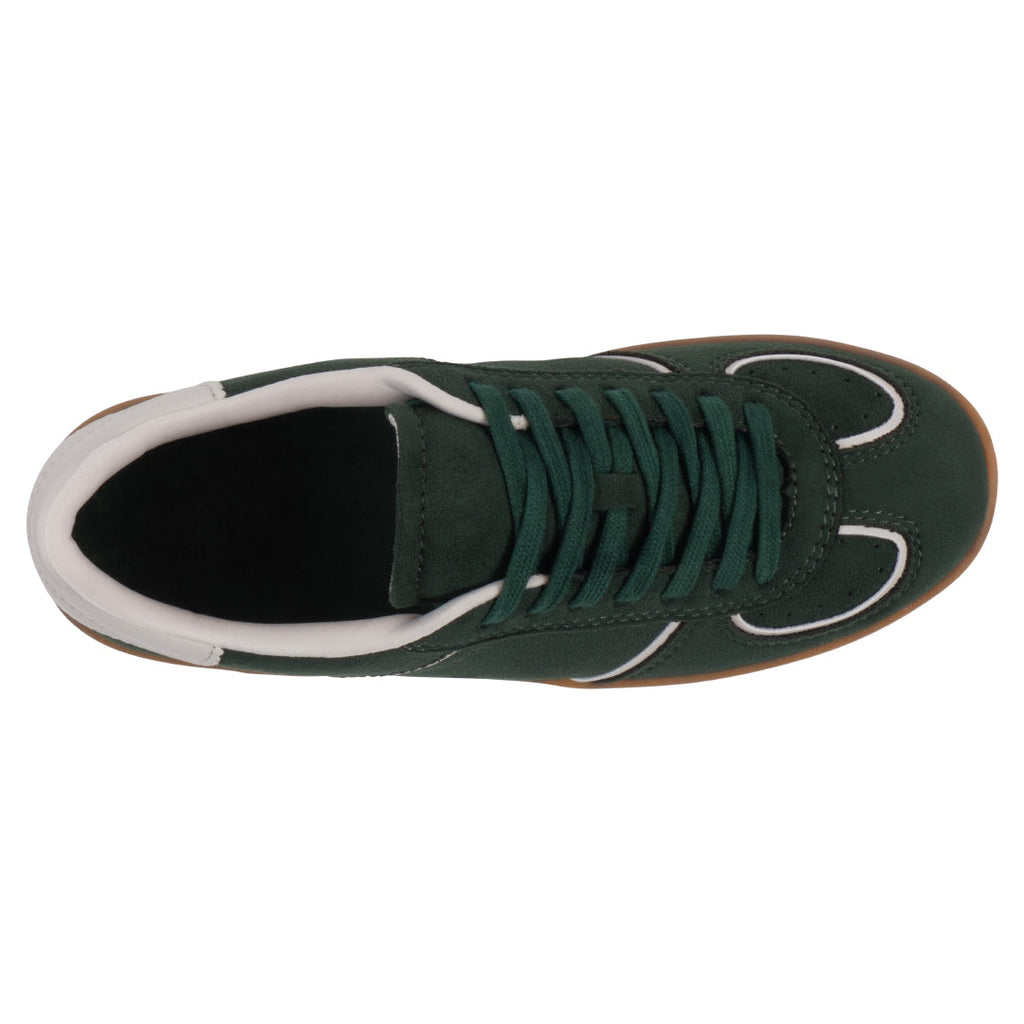Women's Milan Green Lace up Sneaker Green view 3 (shoe) - kizik women's milan sneakers, deflorance mila - shop at us.meeeshop