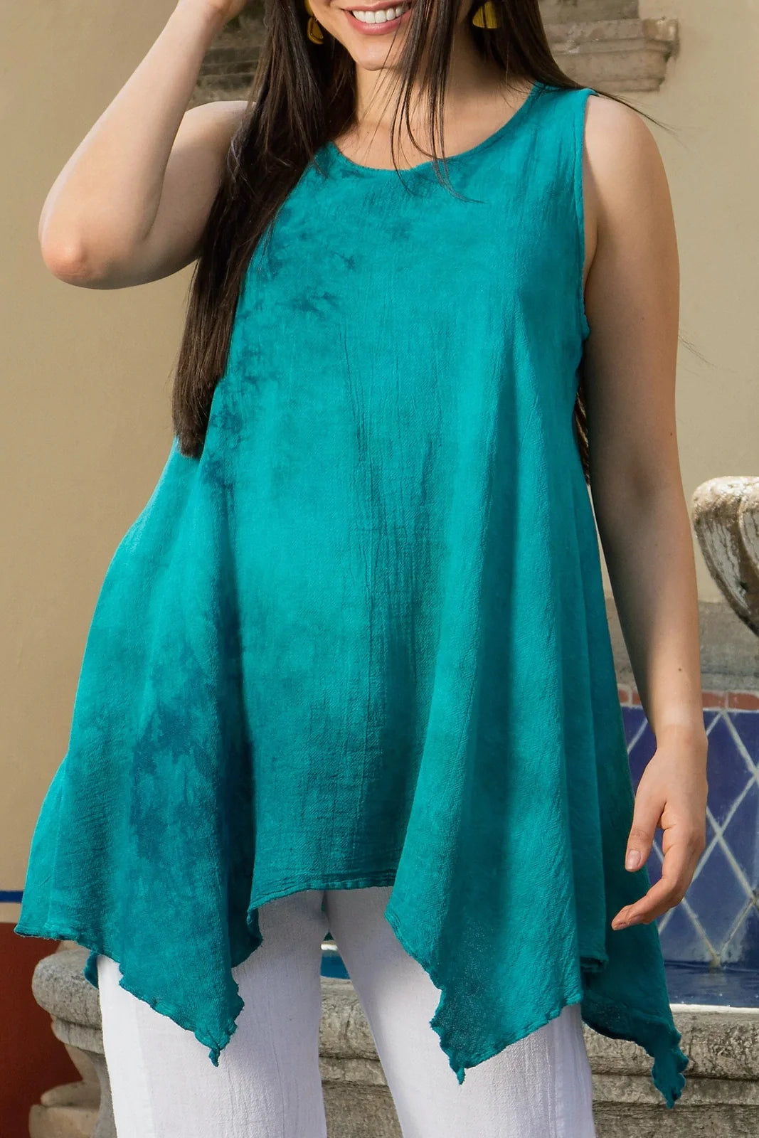 Women's Natalie Cotton Gauze Tank in 1 (S/M) (top)