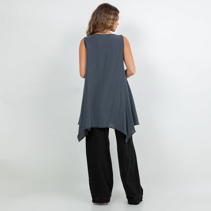 Women's Natalie Cotton Gauze Tank in 1 (S/M) view 7 (top)