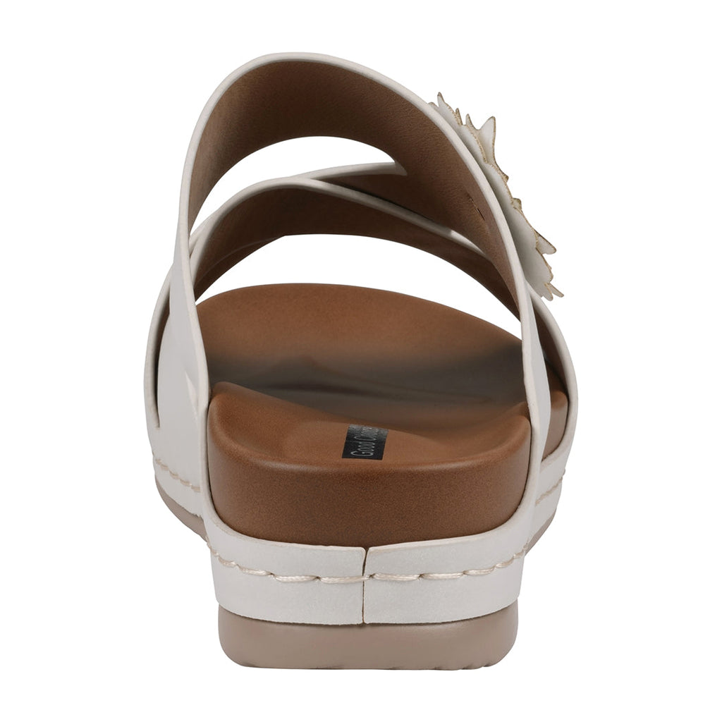 Women's Nessie White Flower Comfort Sandals White view 4 (shoe) - comfort sandals, flower comfort sanda - shop at us.meeeshop