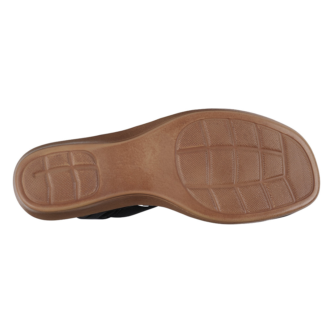 Women's Nia Black Embellished Elastic Wedge Sandals Black view 5 (shoe) - womens nike sandals, womens n - shop at us.meeeshop