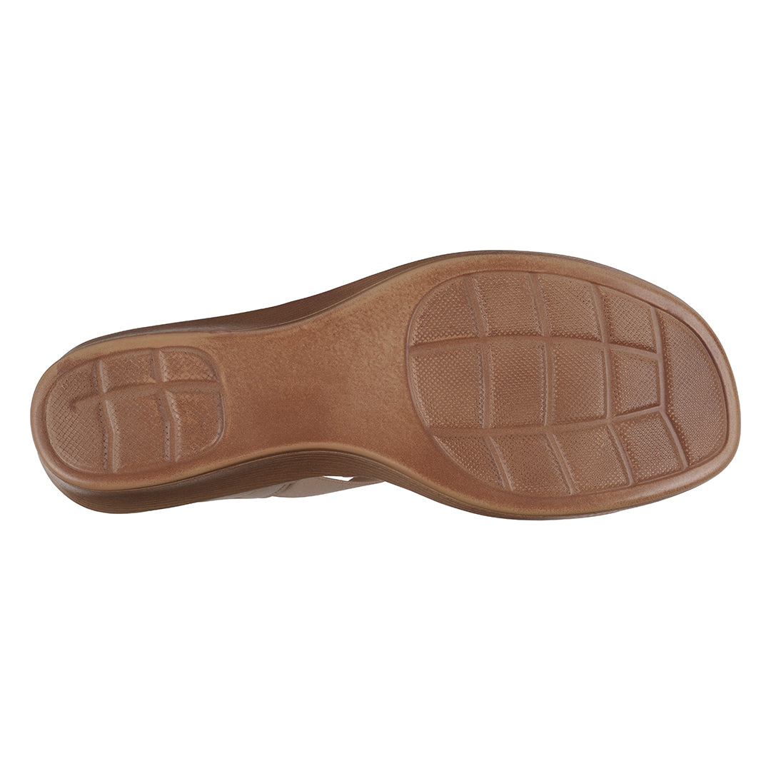 Women's Nia Natural Embellished Elastic Wedge Sandals Natural view 5 (shoe) - womens nike sandals, wome - shop at us.meeeshop