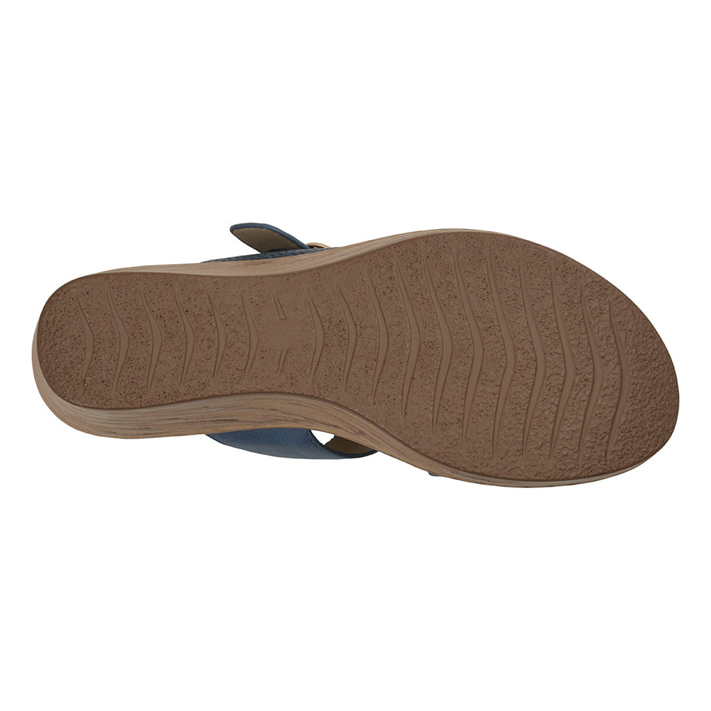 Women's Odalis Blue Wedge Sandals with Buckle Blue view 8 (shoe) - women's oval belt buckle, women's si - shop at us.meeeshop