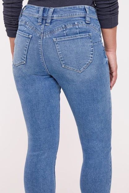 Women's Petite Curve Confidence Mid Rise Skinny in C Sky Blue view 9 - Womens Petite Skinny Jeans (bottom)