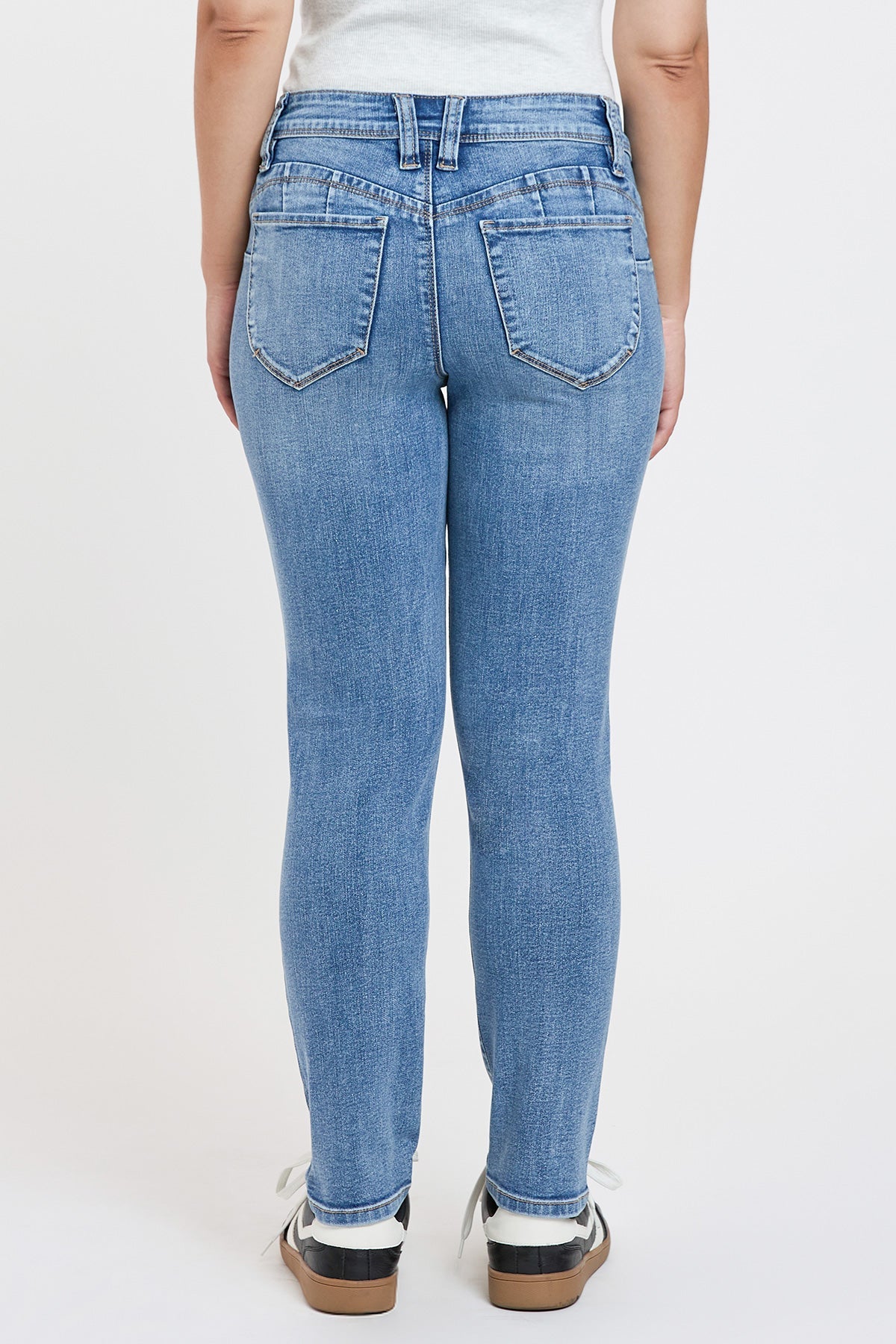 Women's Petite Curve Confidence Mid Rise Skinny view 25 - Womens Petite Skinny Jeans (bottom)
