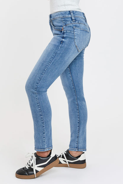 Women's Petite Curve Confidence Mid Rise Skinny view 27 - Womens Petite Skinny Jeans (bottom)