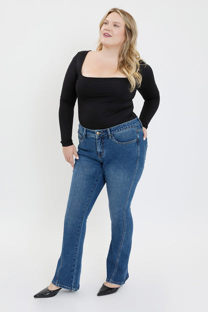 Women's plus Curve Seam Flare Jeans view 10 - Women'S Plus Jeans On Sale (bottom)