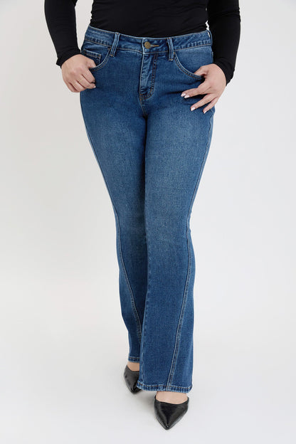 Women's plus Curve Seam Flare Jeans view 11 - Women'S Plus Jeans On Sale (bottom)