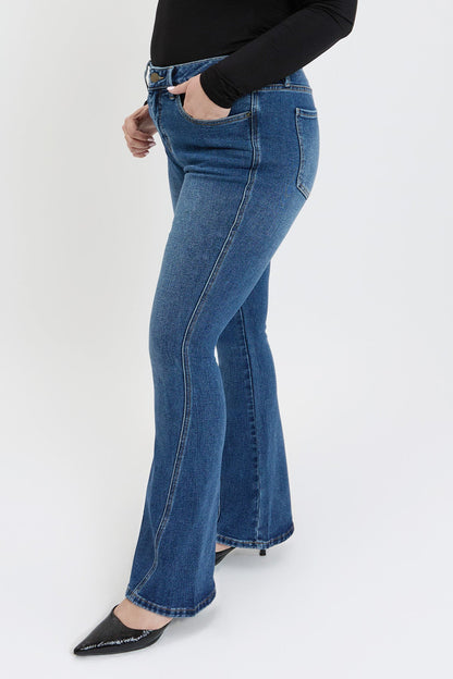 Women's plus Curve Seam Flare Jeans view 12 - Women'S Plus Jeans On Sale (bottom)