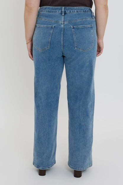 Women's plus Front Seam Wide Leg Jeans view 5 - Women'S Plus Jeans On Sale (bottom)