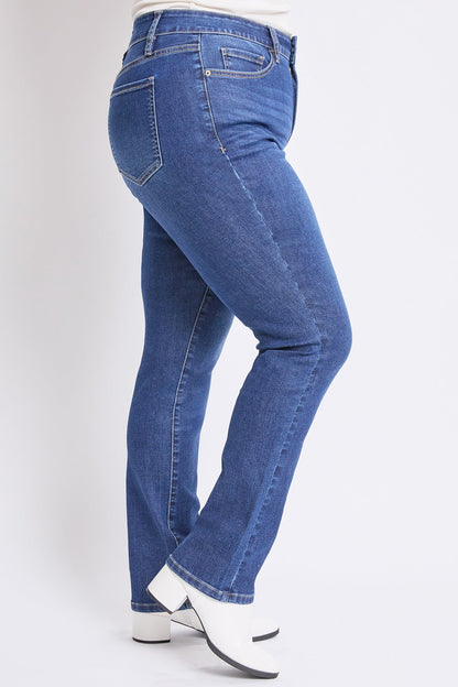 Women's plus High Rise Basic 5 Pocket Straight Jeans view 12 - High-Waisted - Women'S Plus Jeans On Sale (bottom)