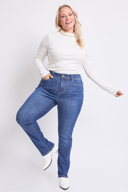 Women's plus High Rise Basic 5 Pocket Straight Jeans view 14 - High-Waisted - Women'S Plus Jeans On Sale (bottom)