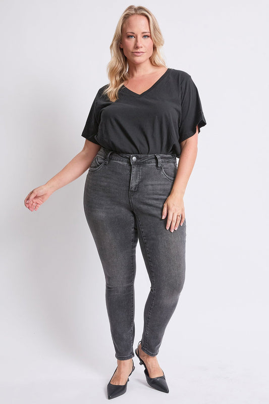 Women's plus High Rise Curve Confidence Skinny Jeans in X Gray - High-Waisted - Women'S Plus Jeans On Sale (bottom)
