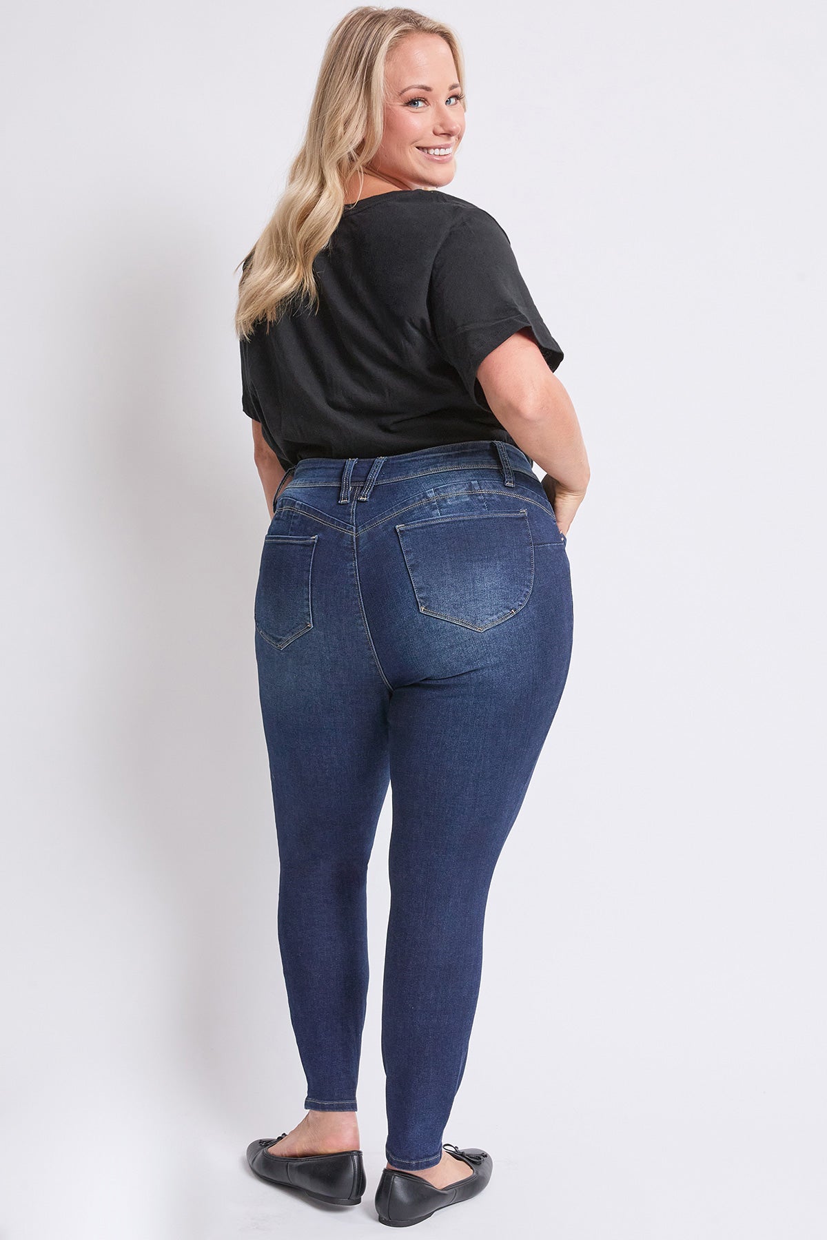 Women's plus High Rise Curve Confidence Skinny Jeans view 15 - High-Waisted - Women'S Plus Jeans On Sale (bottom)