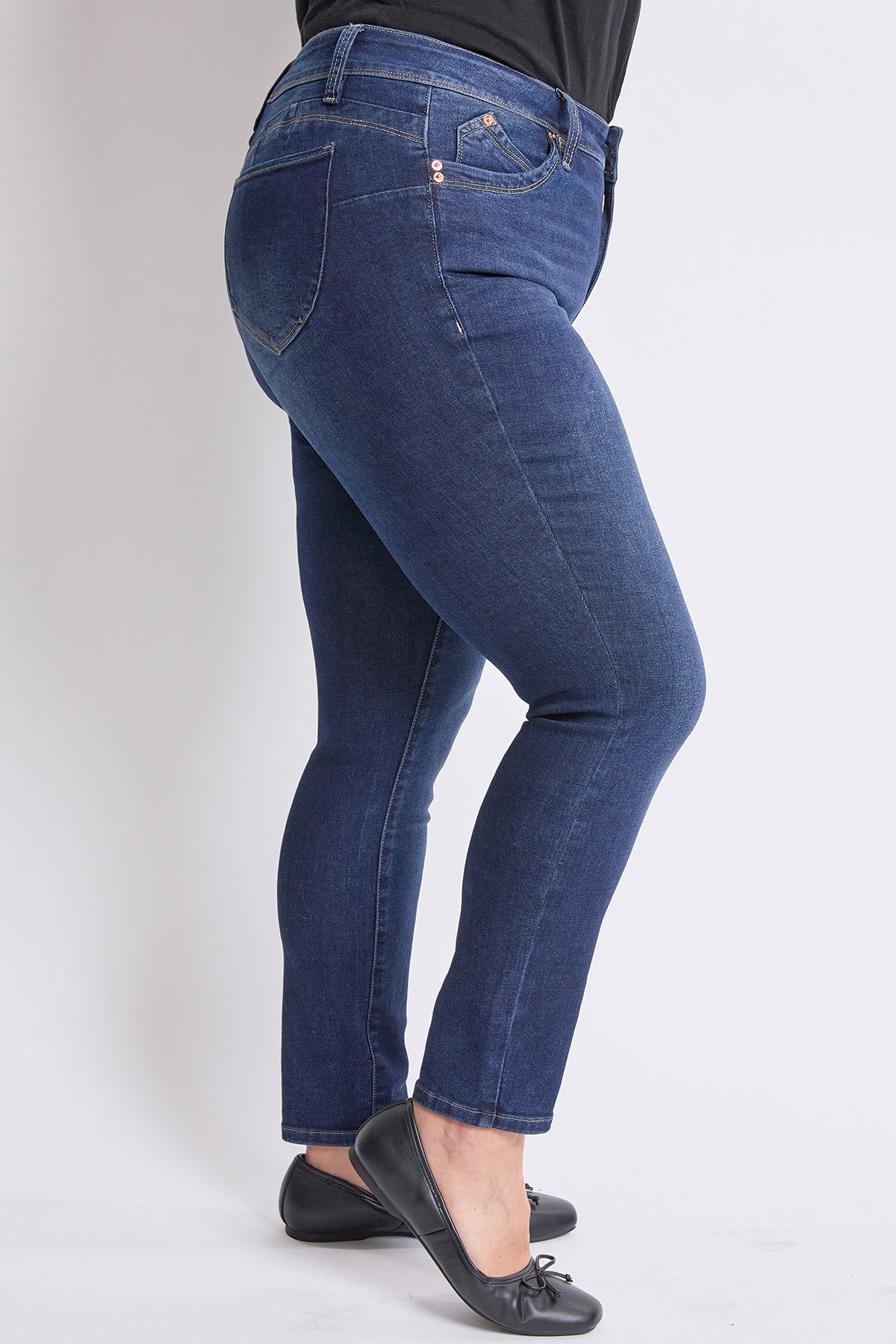 Women's plus High Rise Curve Confidence Skinny Jeans view 17 - High-Waisted - Women'S Plus Jeans On Sale (bottom)