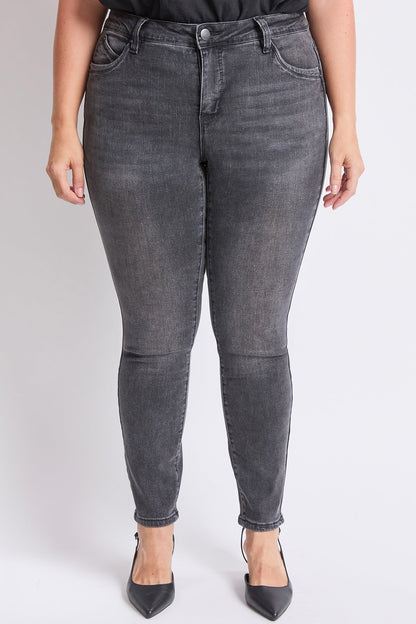 Women's plus High Rise Curve Confidence Skinny Jeans in X Gray view 3 - High-Waisted - Women'S Plus Jeans On Sale