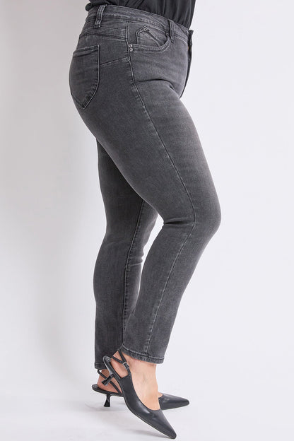 Women's plus High Rise Curve Confidence Skinny Jeans in X Gray view 4 - High-Waisted - Women'S Plus Jeans On Sale