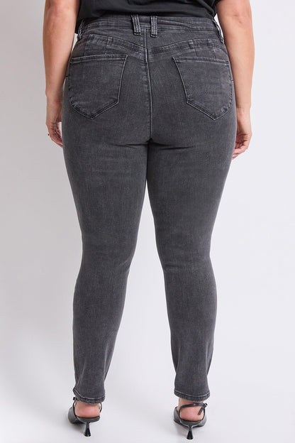 Women's plus High Rise Curve Confidence Skinny Jeans in M Medium Blue view 5 - High-Waisted - Women'S Plus Jeans On Sale