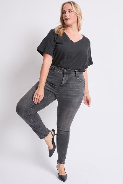 Women's plus High Rise Curve Confidence Skinny Jeans in M Medium Blue view 7 - High-Waisted - Women'S Plus Jeans On Sale