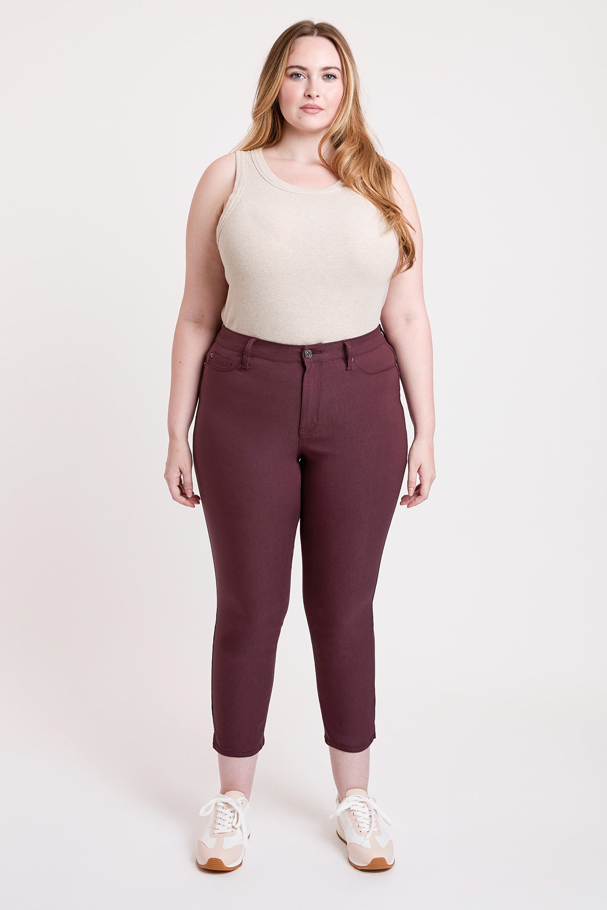 Women's plus High Rise Hyperstretch Cropped Straight Pants view 13 - High-Waisted - Women'S Plus Pants (bottom)