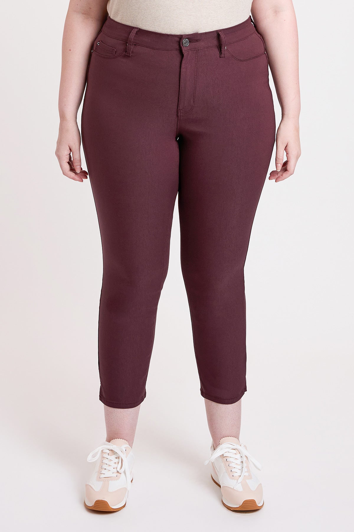 Women's plus High Rise Hyperstretch Cropped Straight Pants view 15 - High-Waisted - Women'S Plus Pants (bottom)