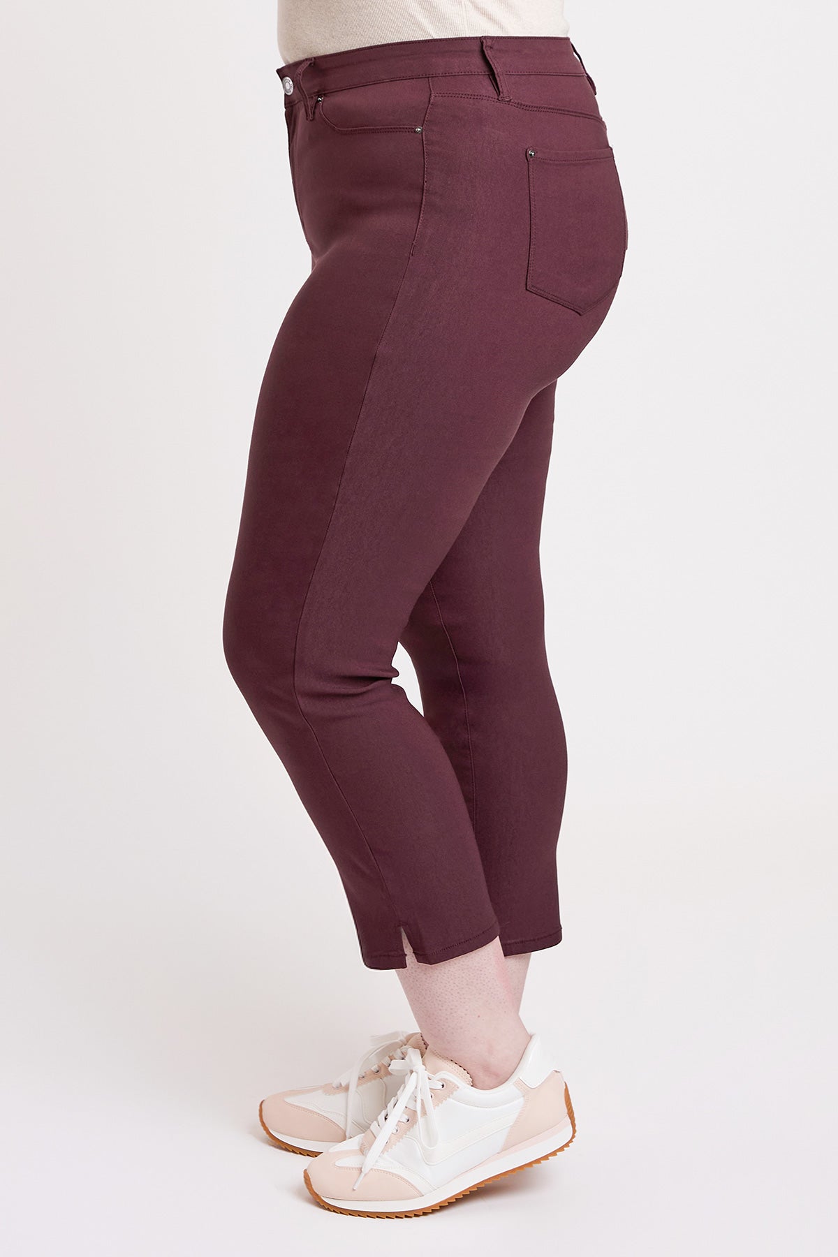 Women's plus High Rise Hyperstretch Cropped Straight Pants view 16 - High-Waisted - Women'S Plus Pants (bottom)