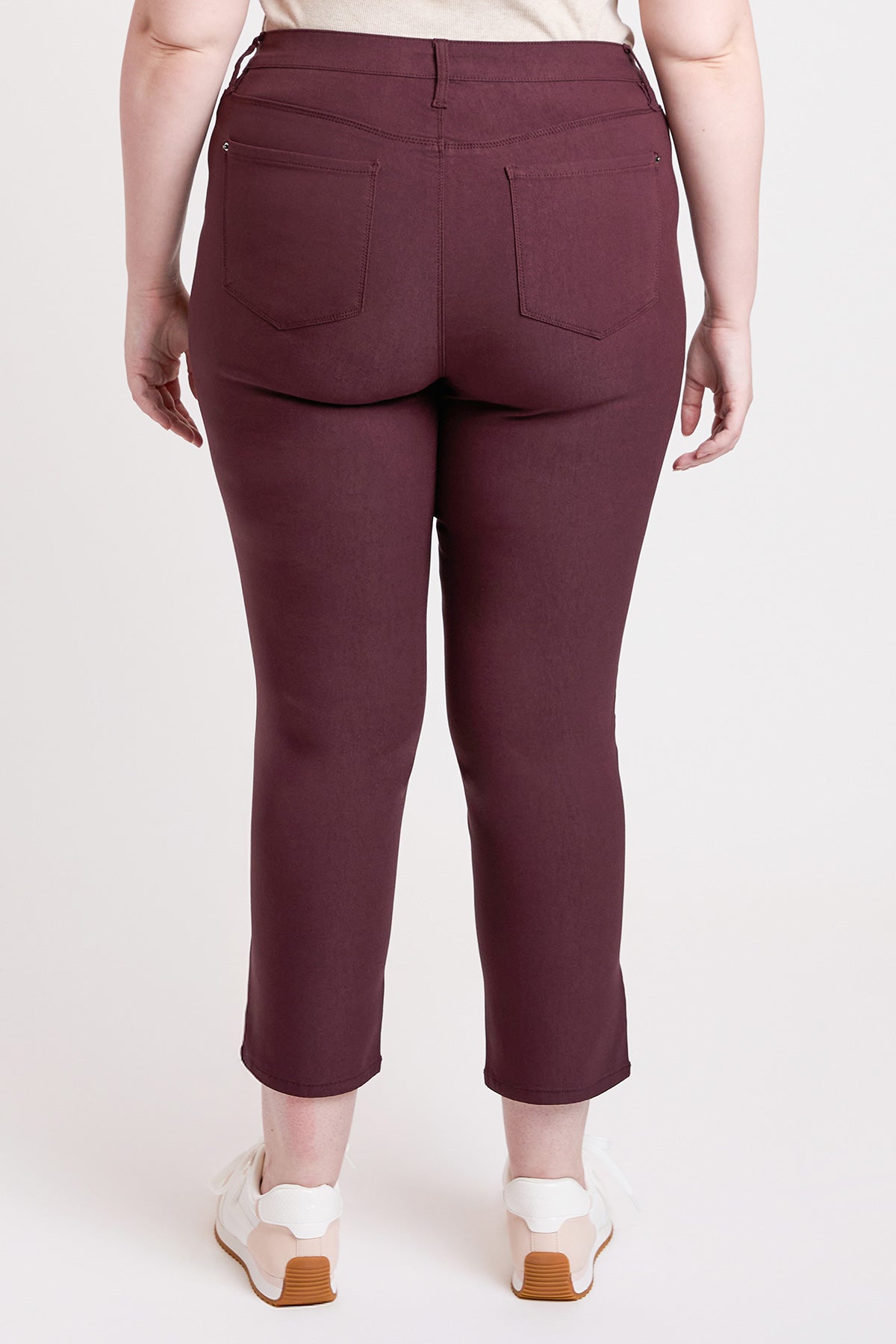 Women's plus High Rise Hyperstretch Cropped Straight Pants view 17 - High-Waisted - Women'S Plus Pants (bottom)