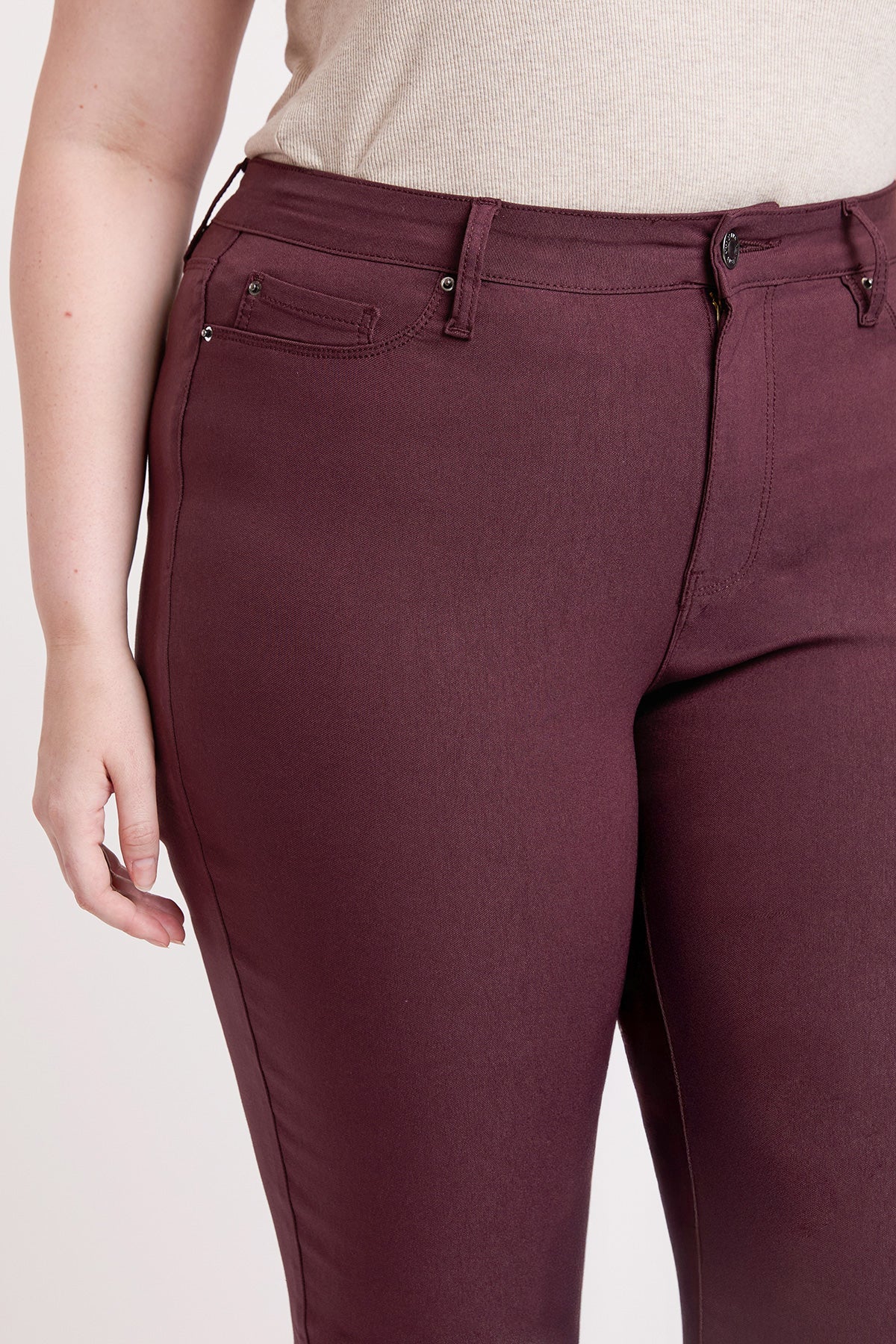 Women's plus High Rise Hyperstretch Cropped Straight Pants view 18 - High-Waisted - Women'S Plus Pants (bottom)