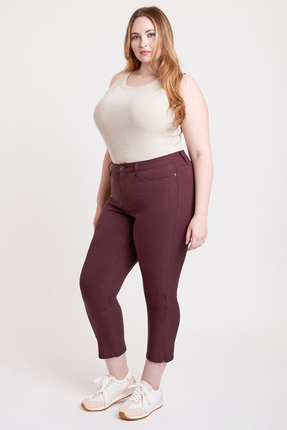 Women's plus High Rise Hyperstretch Cropped Straight Pants view 19 - High-Waisted - Women'S Plus Pants (bottom)
