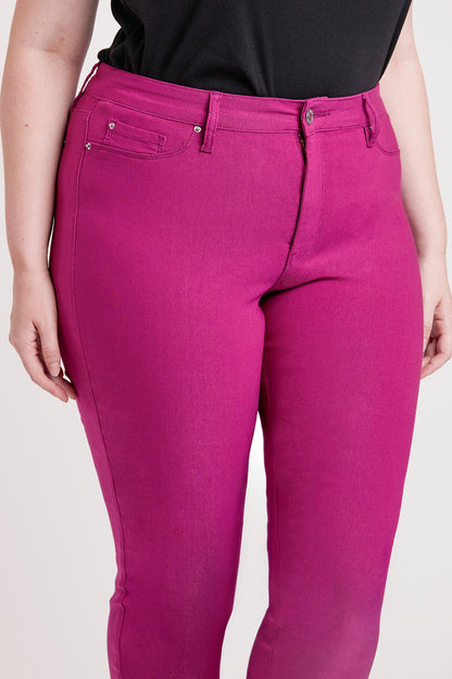 Women's plus High Rise Hyperstretch Cropped Straight Pants in Indigo view 6 - High-Waisted - Women'S Plus Pants