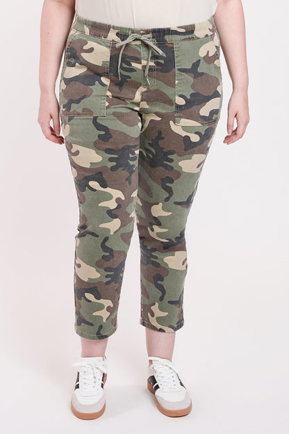 Women's plus High Rise Pull on Straight Jogger in Indigo view 10 - High-Waisted - Womens Plus Joggers (bottom)