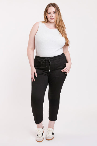 Women's plus High Rise Pull on Straight Jogger view 15 - High-Waisted - Womens Plus Joggers (bottom)