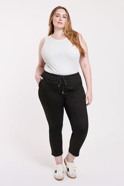 Women's plus High Rise Pull on Straight Jogger view 16 - High-Waisted - Womens Plus Joggers (bottom)