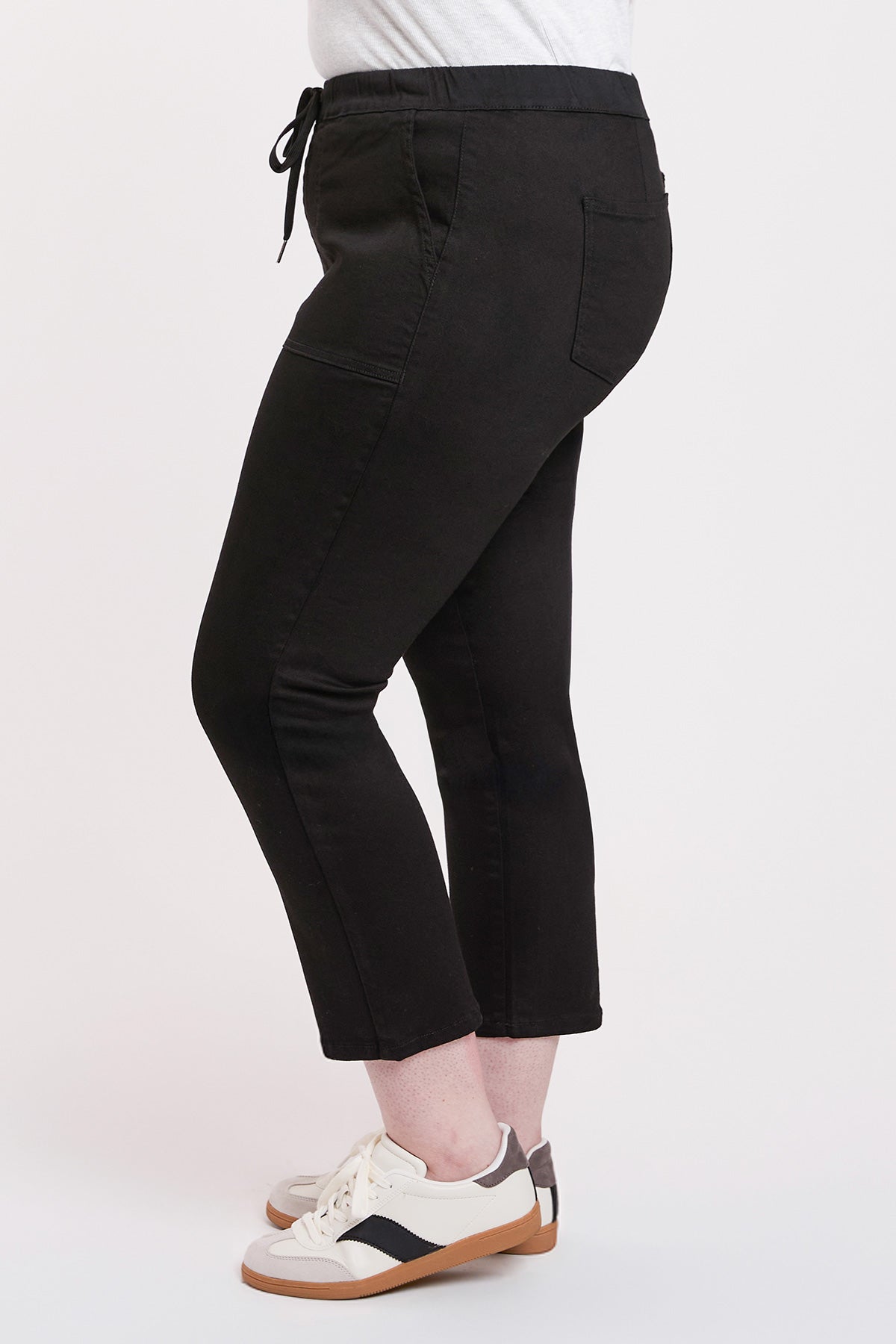 Women's plus High Rise Pull on Straight Jogger view 18 - High-Waisted - Womens Plus Joggers (bottom)