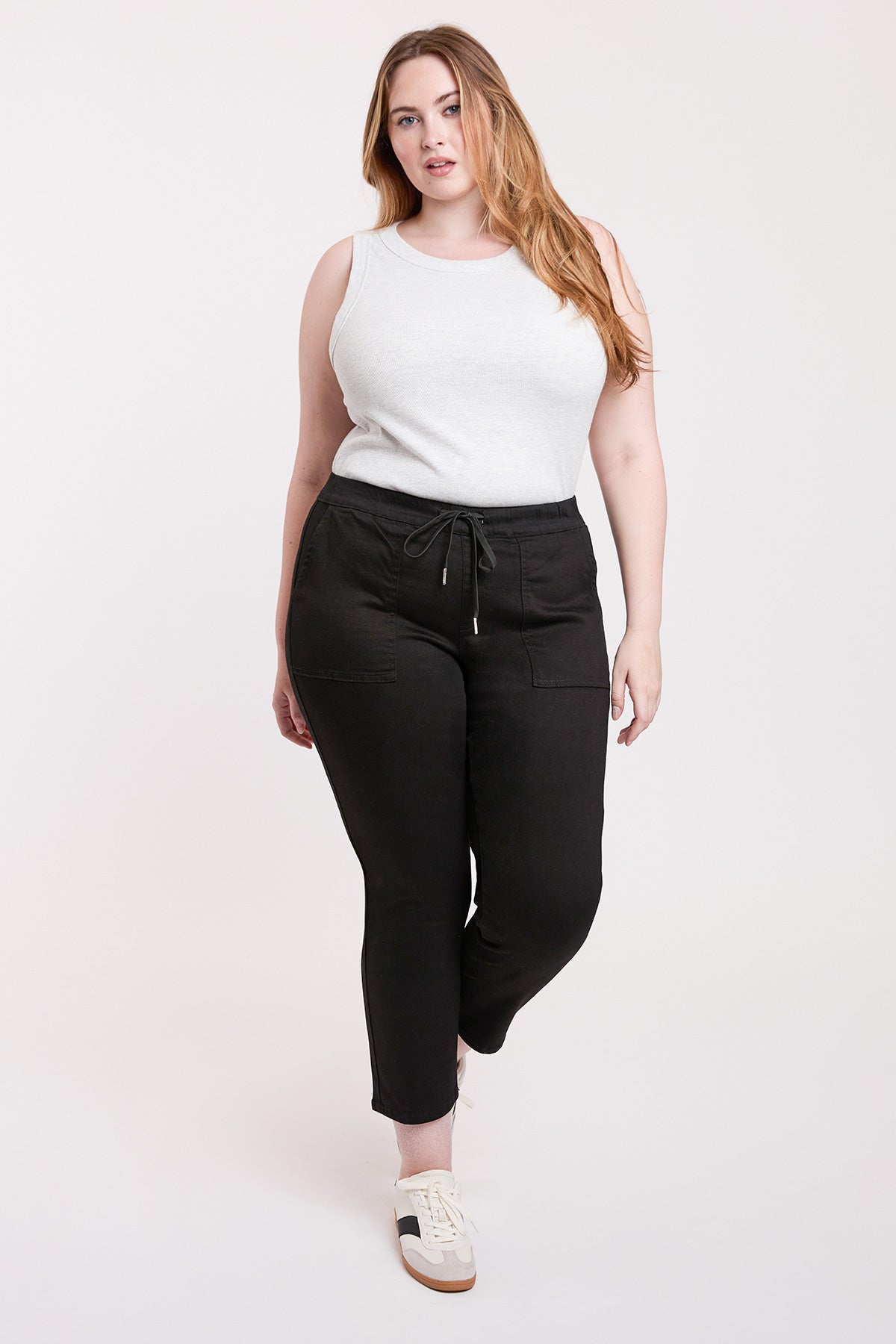 Women's plus High Rise Pull on Straight Jogger view 21 - High-Waisted - Womens Plus Joggers (bottom)