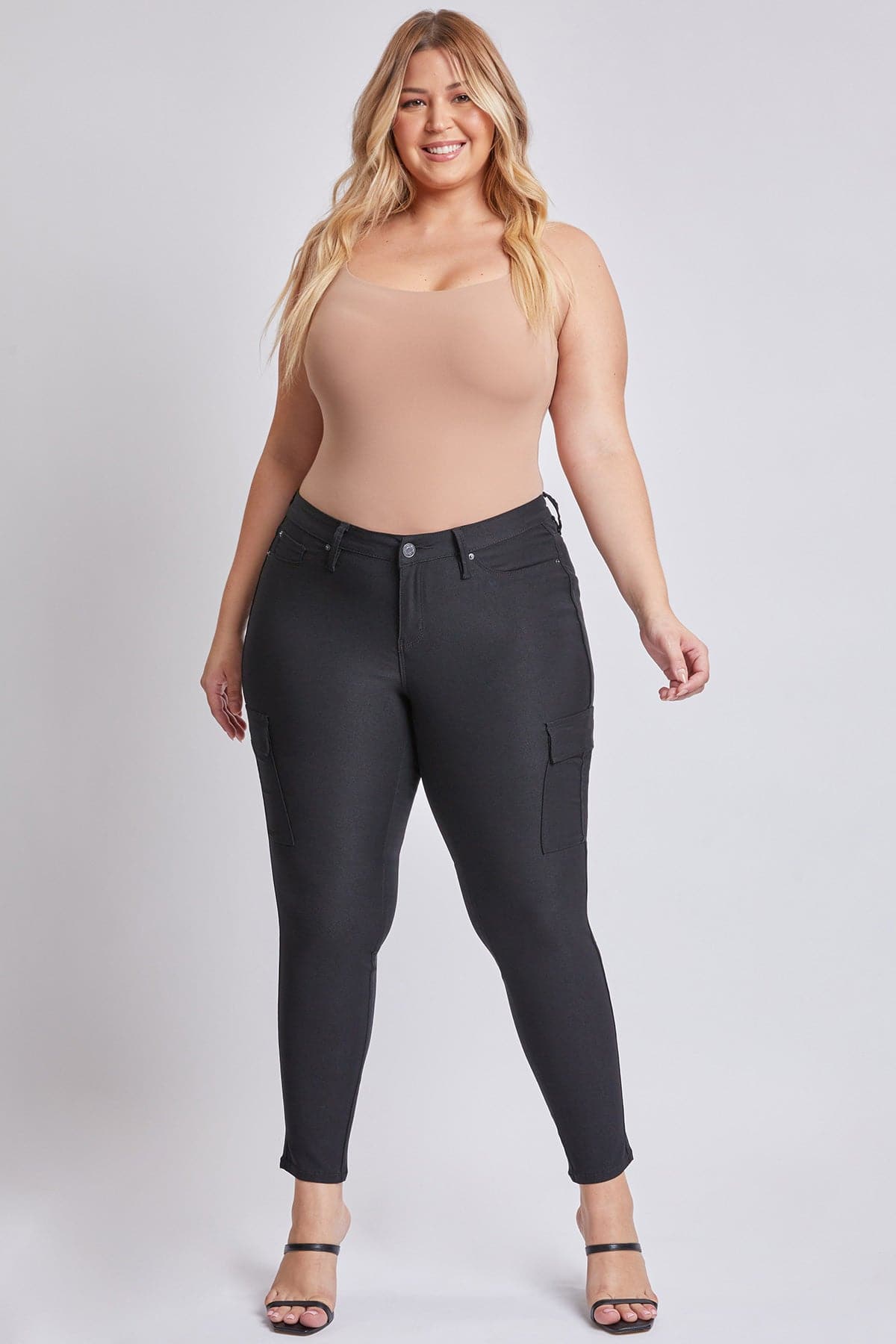 Women's plus Hyperstretch Skinny Cargo Pants in Black view 6 - Comfort Stretch - Women'S Plus Pants (bottom)