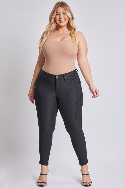 Women's plus Hyperstretch Skinny Cargo Pants in Black view 6 - Comfort Stretch - Women'S Plus Pants (bottom)