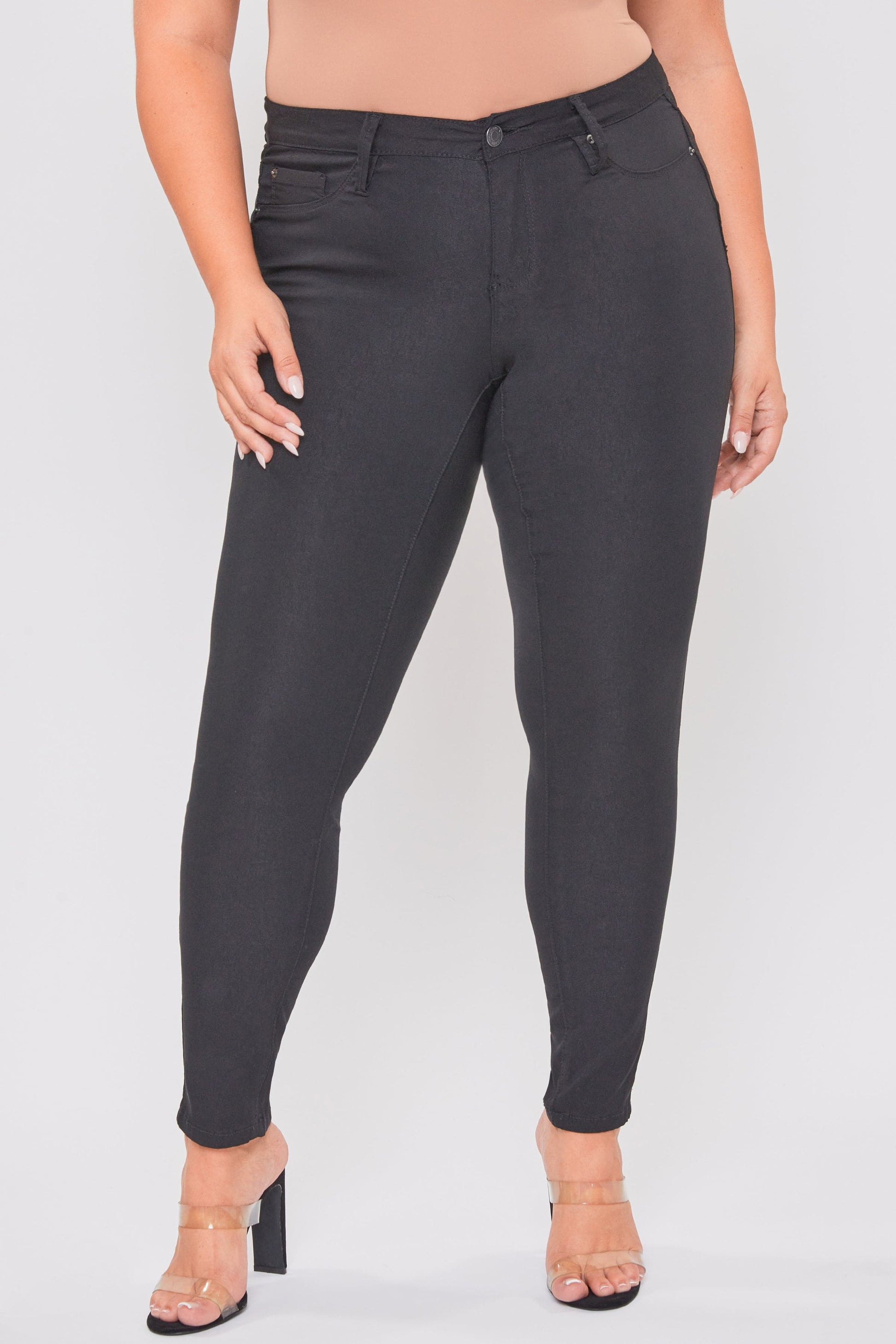 Women's plus Hyperstretch Skinny Pants in Black view 2 - Comfort Stretch - Women'S Plus Pants (bottom)