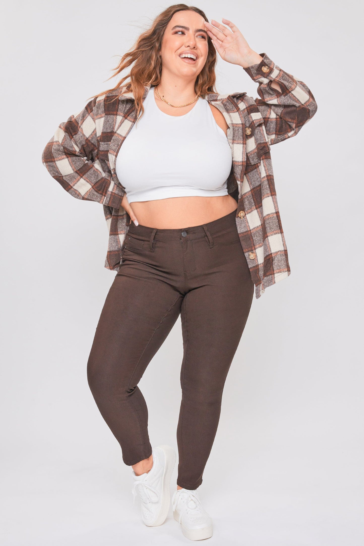 Women's plus Hyperstretch Skinny Pants in Cocoa view 7 - Comfort Stretch - Women'S Plus Pants (bottom)