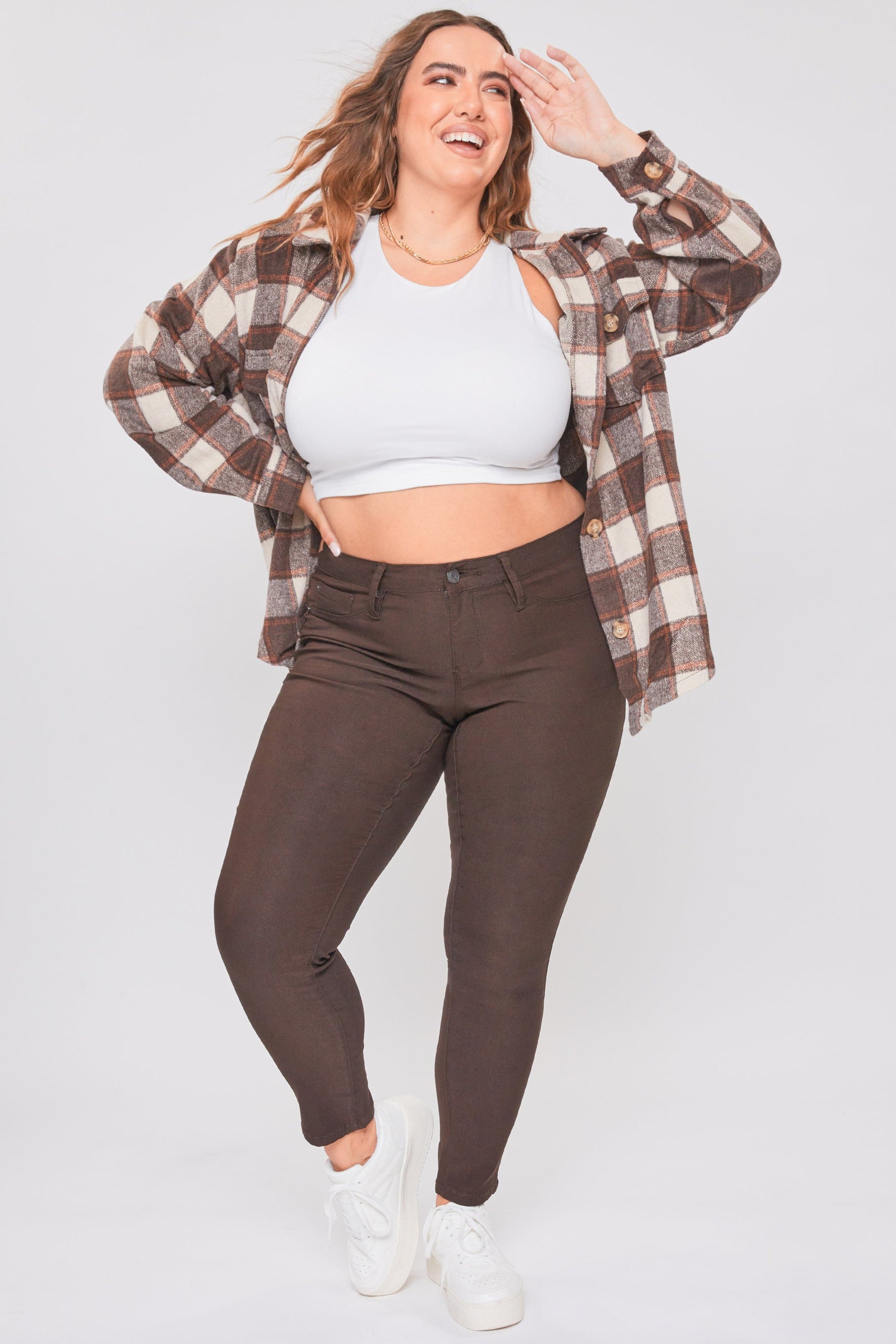 Women's plus Hyperstretch Skinny Pants in Cocoa view 7 - Comfort Stretch - Women'S Plus Pants (bottom)