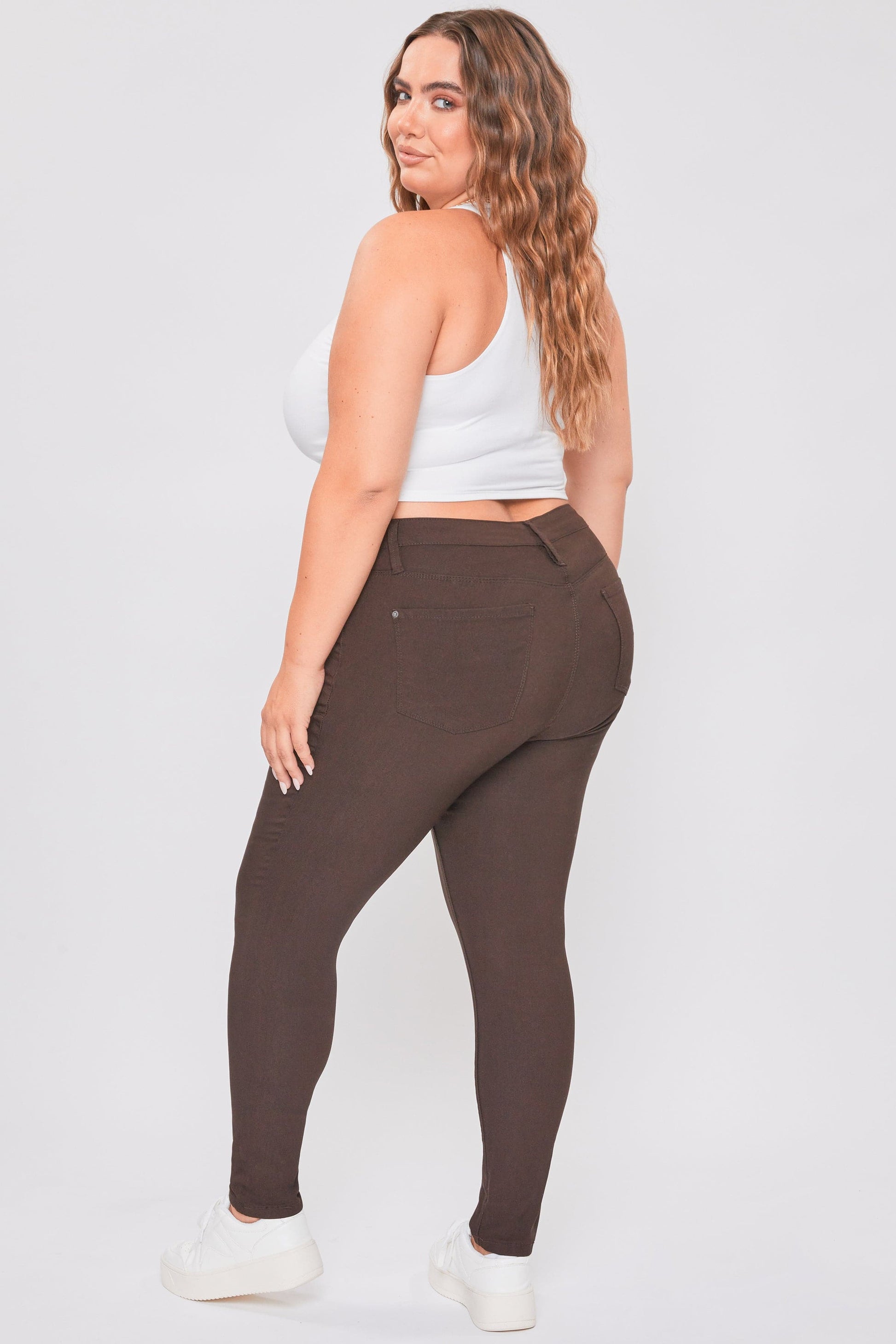Women's plus Hyperstretch Skinny Pants in Cocoa view 9 - Comfort Stretch - Women'S Plus Pants (bottom)