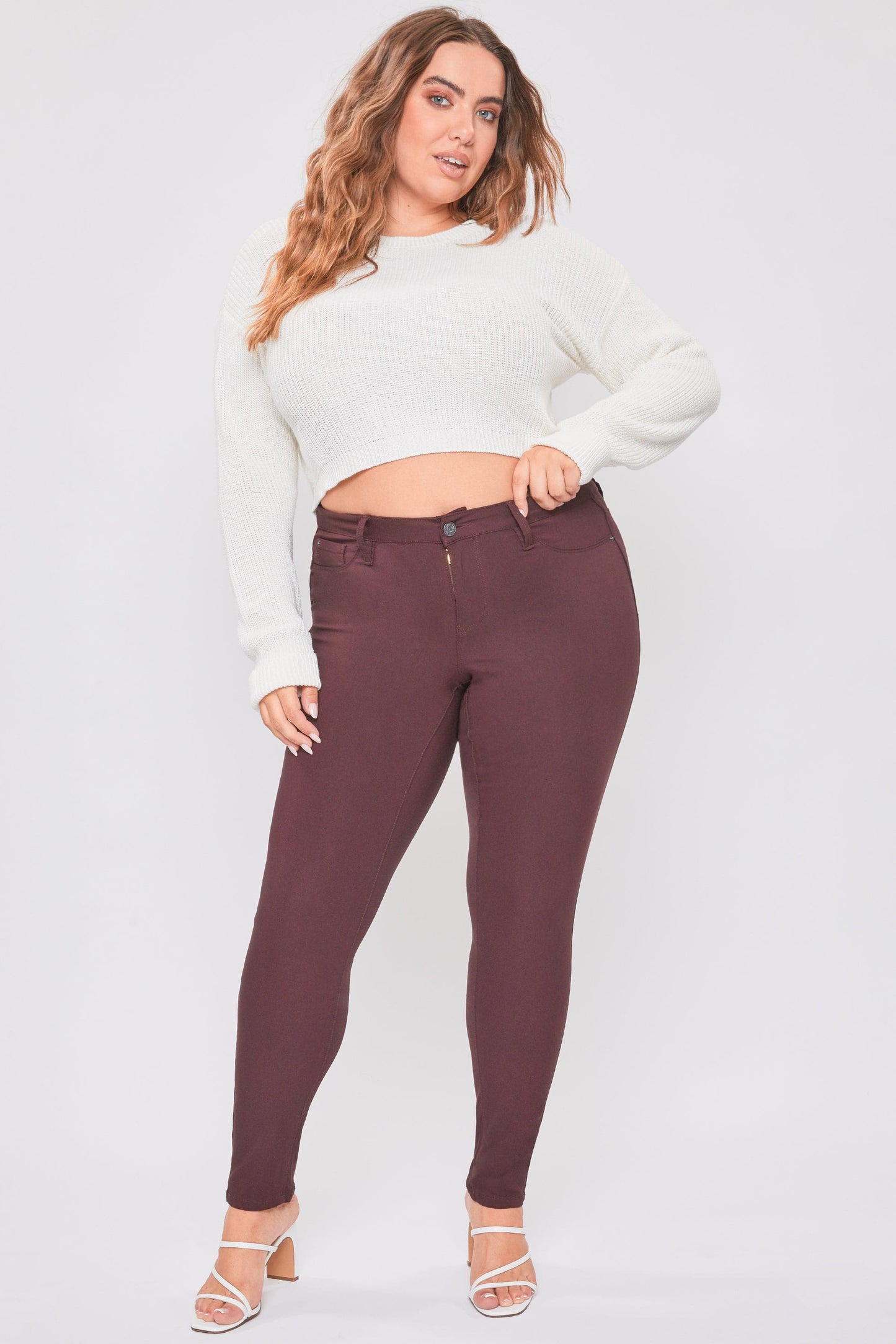 Women's plus Hyperstretch Skinny Pants in Dark Olive view 14 - Comfort Stretch - Women'S Plus Pants (bottom)
