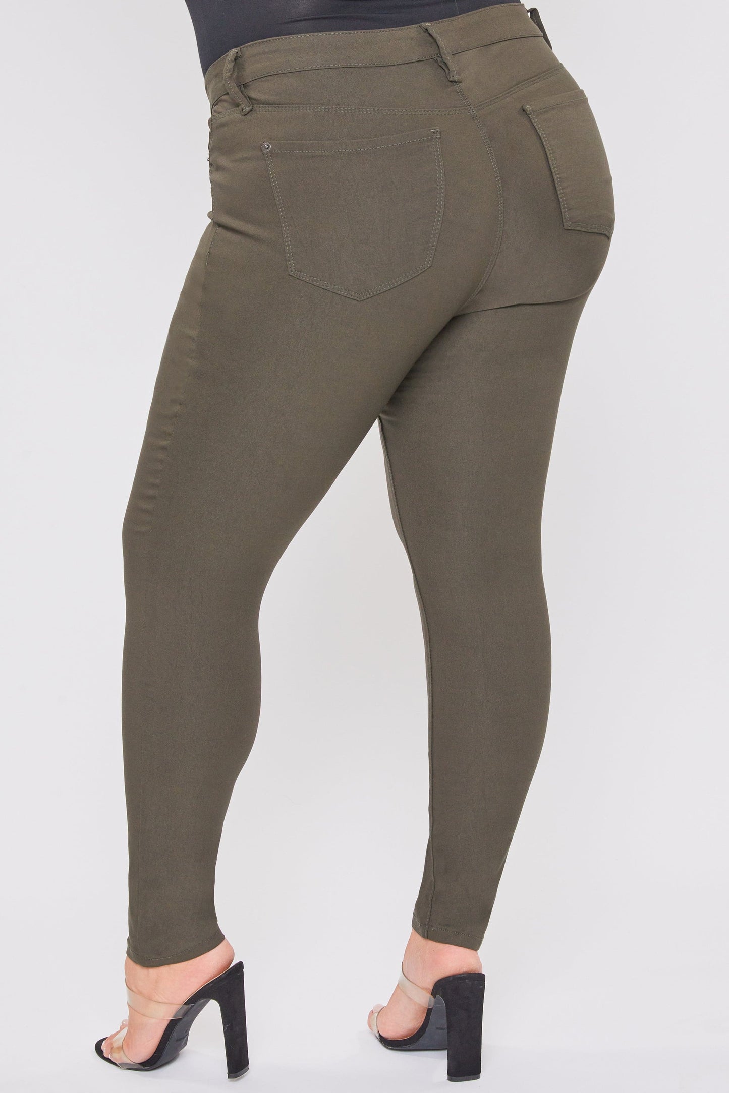 Women's plus Hyperstretch Skinny Pants in Olive view 19 - Comfort Stretch - Women'S Plus Pants (bottom)