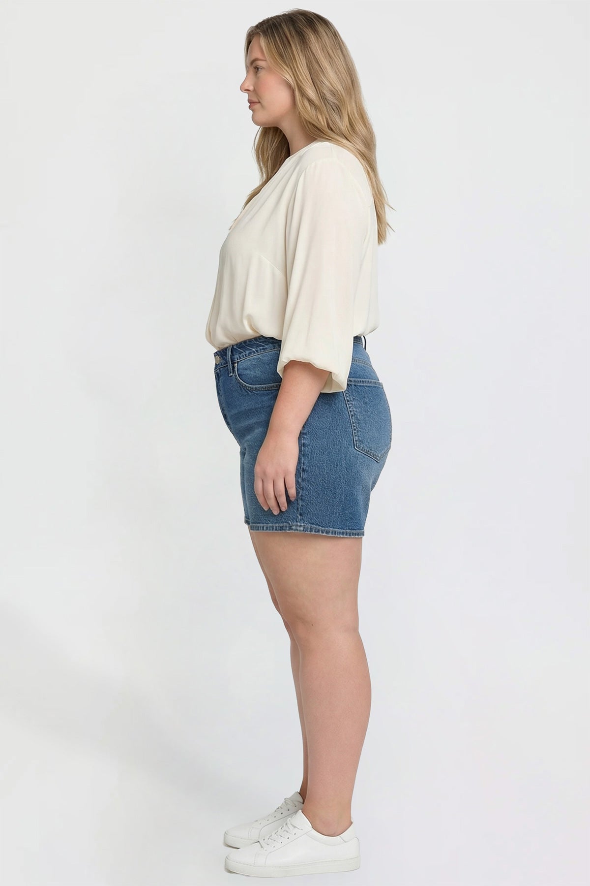 Women's plus Luxe Essential Short view 5 - Womens Plus Shorts (bottom)