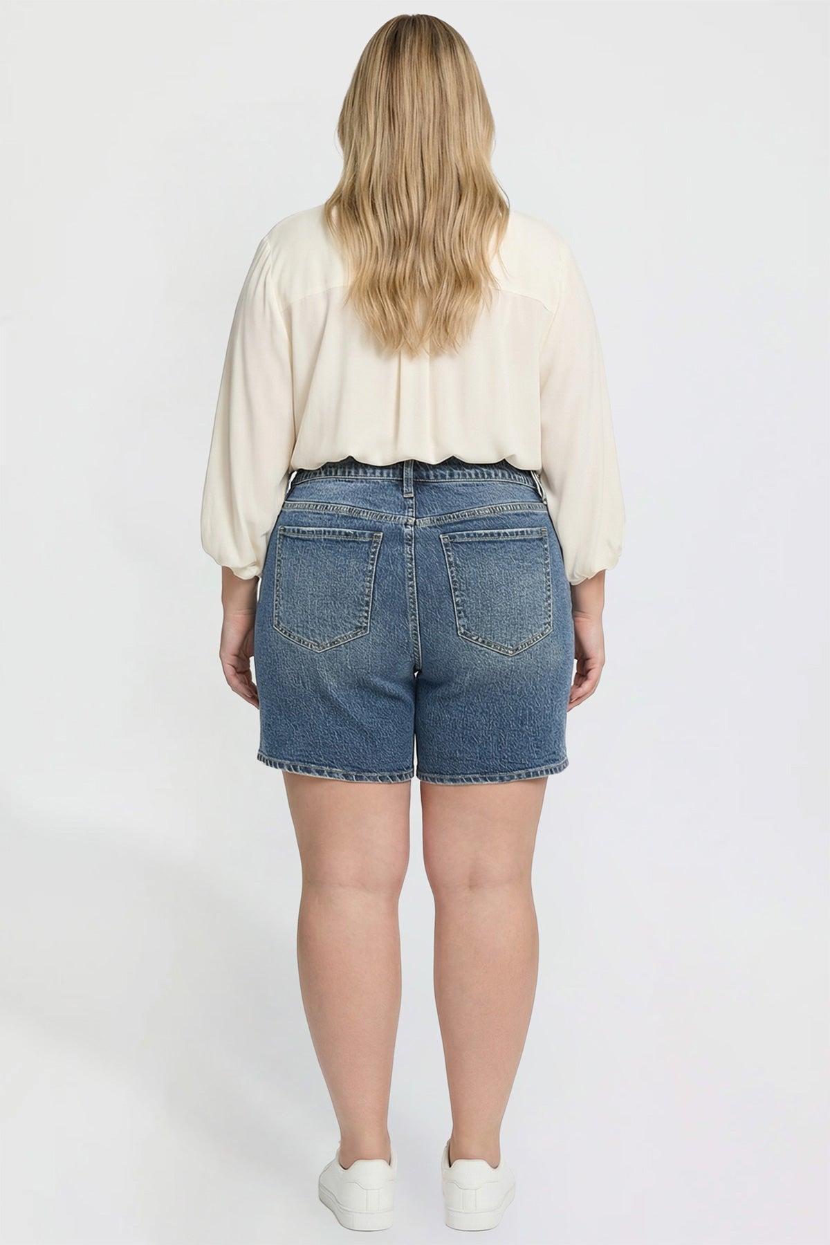 Women's plus Luxe Essential Short view 6 - Womens Plus Shorts (bottom)
