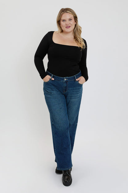 Women's plus Luxe Wide Leg Jeans view 10 - Women'S Plus Jeans On Sale (bottom)