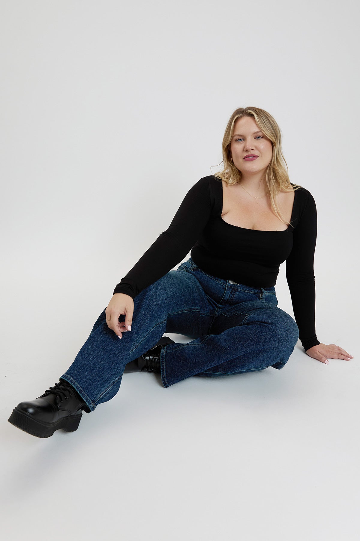 Women's plus Luxe Wide Leg Jeans view 11 - Women'S Plus Jeans On Sale (bottom)