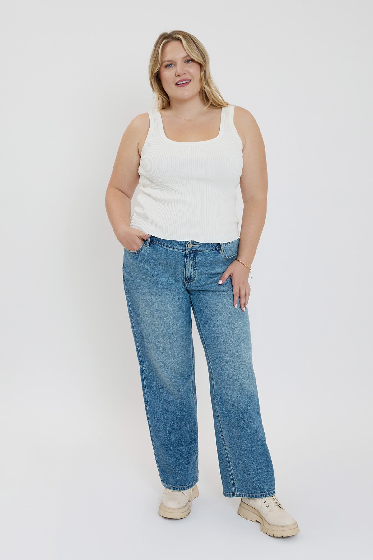 Women's plus Luxe Wide Leg Jeans view 12 - Women'S Plus Jeans On Sale (bottom)